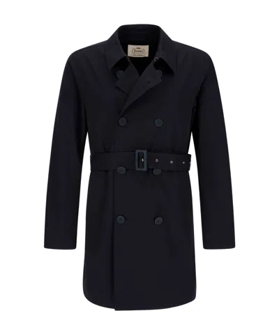Herno Long Sleeve Coat In Black