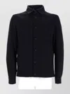Herno Structured Minimalist Jacket With Snap Button Closure In Black