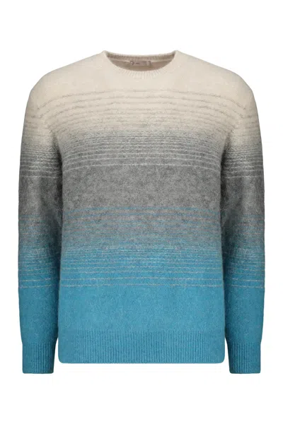 Herno Long Sleeve Crew-neck Sweater In Gray