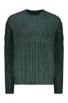 Herno Long Sleeve Crew-neck Sweater In Green