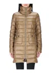 Herno Long Sleeve Down Jacket In Brown