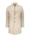 Herno Beige Down Jacket With Elegant Collar In Neutral