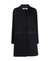 Herno Long-sleeve High-low Coat In Black