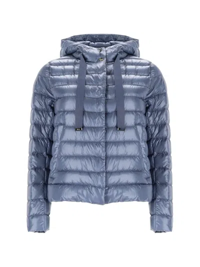 Herno Long-sleeve Hooded Jacket In Blue