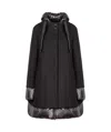 Herno A-line Lightweight Coat In Black