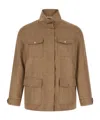 Herno Field Turtleneck Jacket In Brown