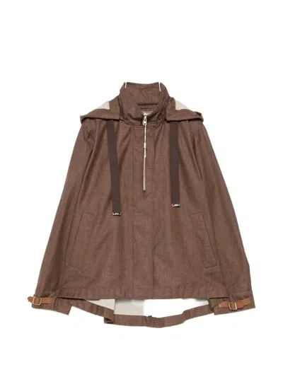 Herno Long Sleeve Jacket In Brown