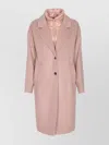 Herno Long Sleeve Padded Coat With Back Vent In Pink