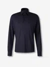 Herno Resort Polo Shirt In Soft Wool Knit In Blue