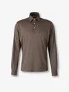 Herno Resort Polo Shirt In Soft Wool Jersey In Brown
