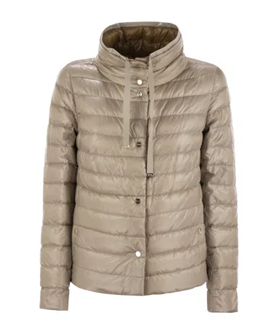 HERNO LONG SLEEVE QUILTED DOWN JACKET