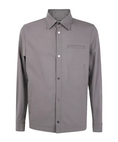 HERNO BUTTON-FASTENING SHIRT JACKET