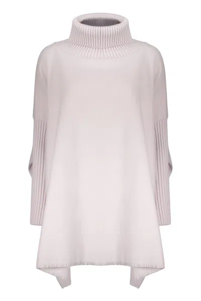 Herno Long Sleeve Shirt With High Collar In Pink