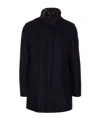 Herno Collar Shearling Removable Pockets Lateral Sleeves Long In Blue