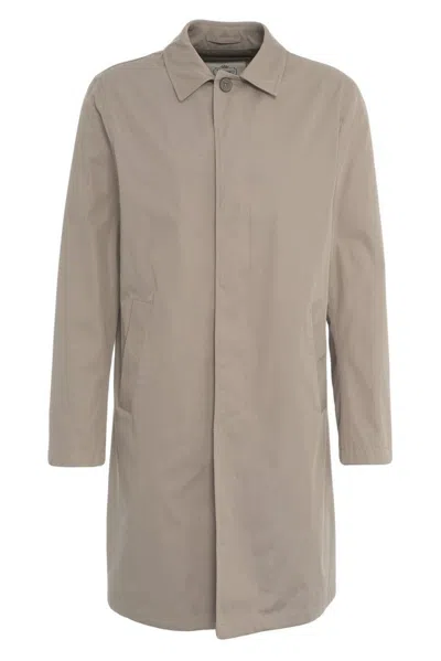 Herno Long Sleeved Button Detailed Coat In Gray