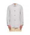 Herno Long Sleeved Button-up Jacket In White