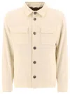 Herno Men's Quilted Shirt-style Jacket In Avory