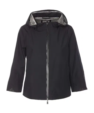 Herno Goretex New Paclite Zipper Cape Clothing In Black