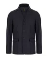 Herno Fabric Jacket With Chest And Front Pockets In Black