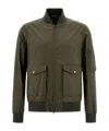 Herno Bomber Jacket In Light Cotton Stretch In Brown