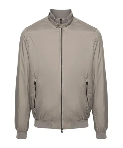 Herno Long-sleeved Casual Jacket In Nude
