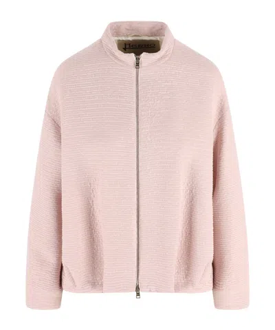 Herno Long-sleeved Casual Jacket In Pink