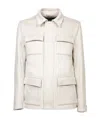 Herno Ivory Cashmere Field Jacket In White