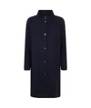 Herno Band-collar Buttoned Coat In Black