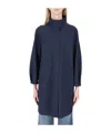 Herno First-act Pef High-neck Coat In Black