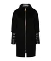 Herno Detachable-panels Virgin-wool Coat Clothing In Black