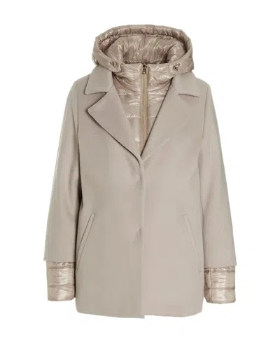 Herno Long-sleeved Coat In Nude