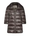 Herno Dark Grey Cleofe Down Jacket In Brown