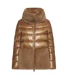 Herno Panelled High-neck Puffer Jacket In Brown