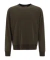 Herno Long-sleeved Cotton Sweatshirt In Green