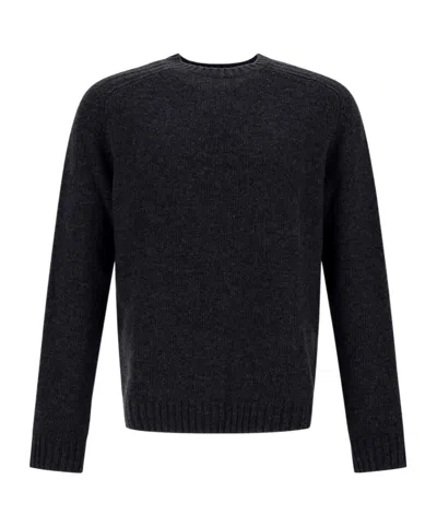 Herno Long Sleeved Crewneck Knitted Jumper In Blue
