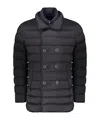 Herno Black Padded Jacket With Double-breasted Closure In Black