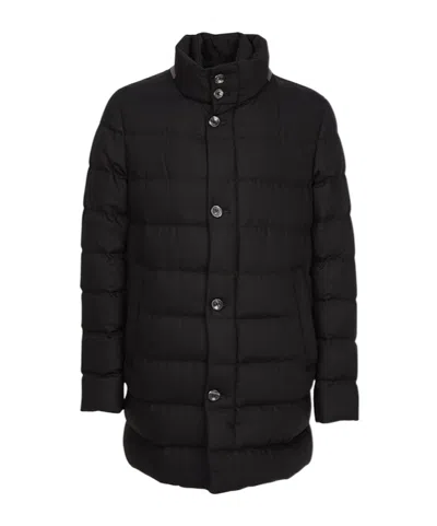 Herno Long-sleeved Down Jacket In Black