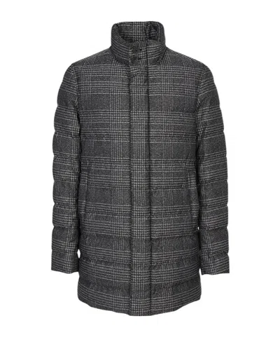 Herno Long-sleeved Down Jacket In Black