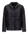 Herno Long-sleeved Down Jacket In Black