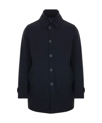 HERNO HERNO BUTTONED LAYERED EFFECT COAT