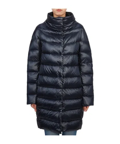 Herno Long-sleeved Down Jacket In Black