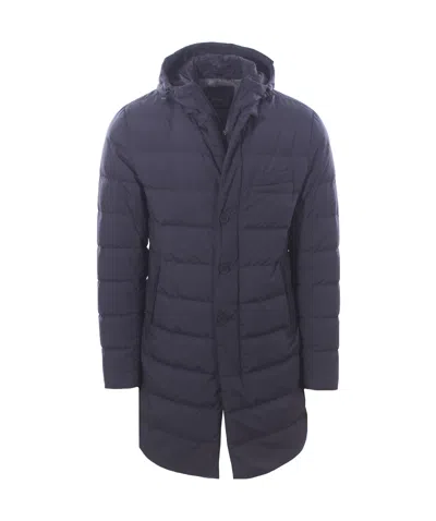 Herno Long-sleeved Down Jacket In Black