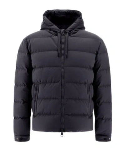 Herno Long-sleeved Down Jacket In Black