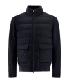 Herno Bomber Jacket In Cashmere, Silk And Knit In Black