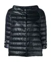 Herno Long-sleeved Down Jacket In Black
