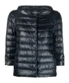 Herno Long-sleeved Down Jacket In Blue