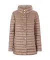 Herno A-shape Reversible Down Jacket In Ultralight Nylon In Brown