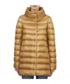 Herno Long-sleeved Down Jacket In Brown