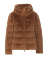 Herno Long-sleeved Down Jacket In Brown