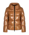 Herno Long-sleeved Down Jacket In Brown